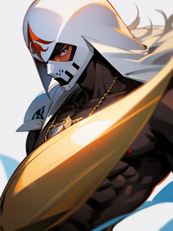 1 ,macho maduro,rosto bonito,homem bonito,armadura de couro marrom,cabelo castanho,ultra detalhe,Qualidade Haig,outline,Pearl skin,dynamic angle,japanese anime,