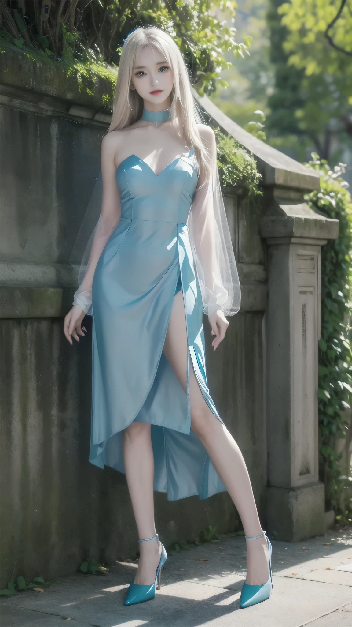 real photography，perfect masterpiece，Wedding photography，Asian perfect women，attractive woman，Supermodel body and shape，light blonde hair，clear hair，Careful hair texture（Premium hair details：1.1）Beautiful and exquisite的眉毛和睫毛，big eyes，light brown eyes，red lips，perfect lip shape，clear skin texture，hydrated skin（Advanced facial details：1.1）perfect face，South Korea&#39;Top supermodel，Supermodel body，perfect face，South Korea&#39;Top supermodel，Supermodel body，Golden ratio chart（Real and perfect body shape：1.1）,(Extremely exquisite and beautiful work:1.1)a very beautiful woman,Have perfect body proportions,Tight body lines,perfect body curves(full),hydrated skin feeling,clear skin texture(Advanced skin details:1.1)，The optimal ratio of four fingers to one thumb.Beautiful and exquisite,Feet with perfectly proportioned thighs and calves,,Royal sister style,Royal Sister Series,Pronovias ：Spanish Romantic Mermaid Wedding Dress，Dresridal Boy wearing a high-end mermaid wedding dress，Wear black strappy high heels，wear necklace，ear nipple ring，jewelry，jewelry，indoors，Ancient style church，ancient decorated church，noble,Malachite green series,Malachite green satin gown, Brilliant light, expensive paintings,full-body shot，High end wedding art，South Korean model works，high quality work，the most perfect masterpiece：1.1
