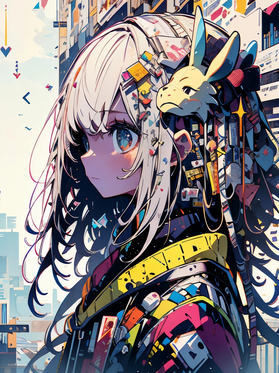 ((((masterpiece)))), highest quality, very_expensive_solve, big_file size, Full Color, look up, With a gentle expression, 1 girl, Dragon-filled background
