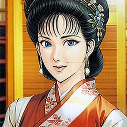 {best quality}, {very aesthetic}, {ultra-detailed}, {best illustration},NSFW,mature female,{full_nude},{full_body},big breast,big nipple,Pubic hair of the same color as the hair,red cheek, crying, open mouth,close eyes,skinny,chinese traditional style bed,Undressing