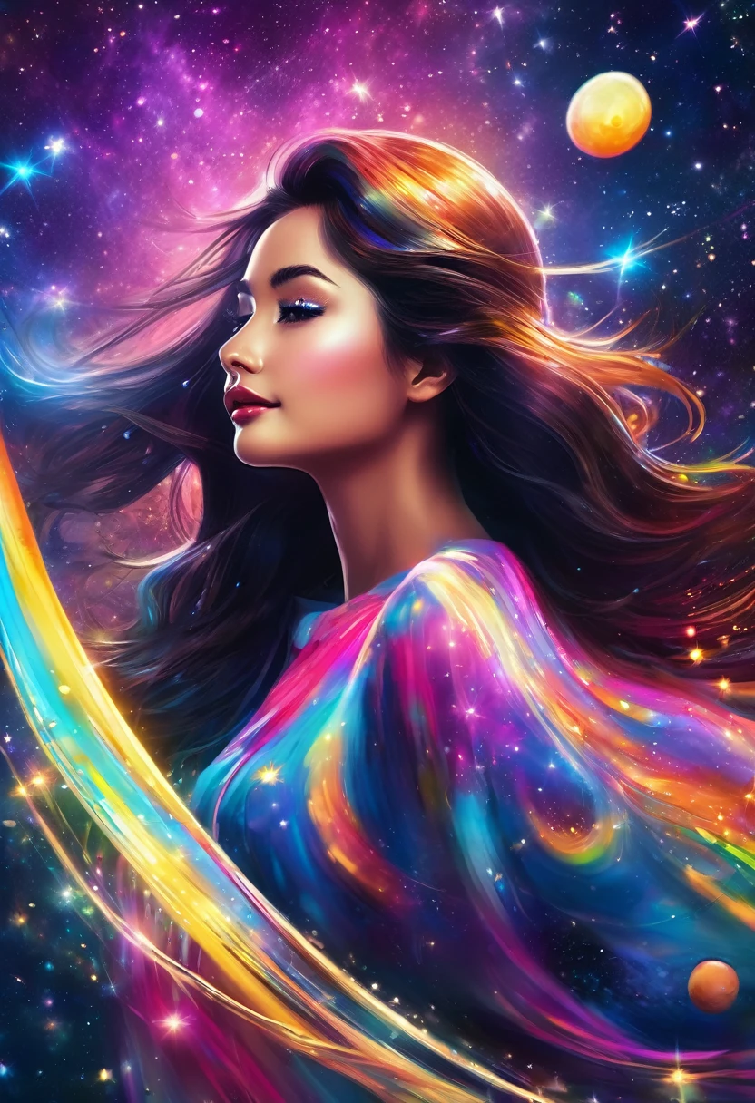 (best quality,4k,8k,highres,masterpiece:1.2),ultra-detailed,(realistic,photorealistic,photo-realistic:1.37),cartoonish,shooting star,big smiley face,cosmos,motion blur,sparkling tail,glowing streak,galaxy,space,time warp,fast speed,joyful,cheerful,excited,otherworldly,celestial,outer space,vivid colors,high contrast,beautifully textured,playful expression,crisp features,expressive eyes,silky stream of stars,magical aura,ephemeral,pure happiness,strong sense of movement,energetic,vibrant,unstoppable,starry sky,adventure,quest