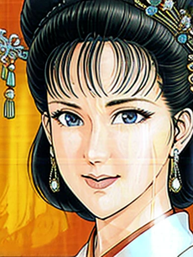 {best quality}, {very aesthetic}, {ultra-detailed}, {best illustration},NSFW,mature female,{full_nude},{full_body},big breast,big nipple,Pubic hair of the same color as the hair,red cheek, crying, open mouth,close eye,skinny,chinese traditional style bed,Undressing