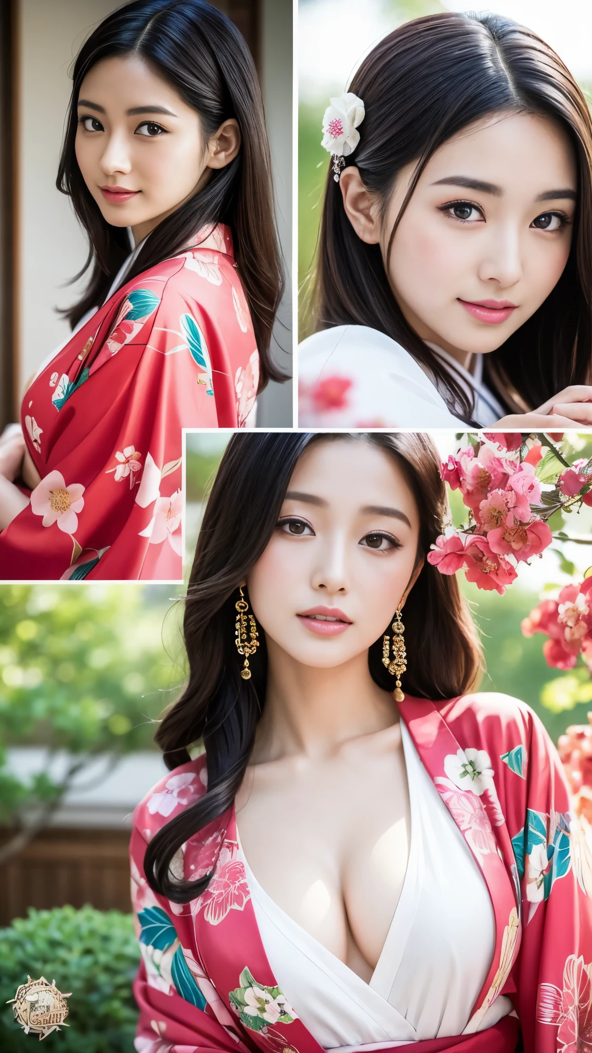 kimono clothes adorned a beautiful Arabian Asian woman, an exquisite Japanese Model, exuding an Official artwork charm, boasting a captivating Japanese girl face with close-up detail, Iwakura Riki's youthful allure, embodying the spirit of a young and pretty gravure idol, as authentic Japanese women came to life, realistically blending the lines between anime and reality, reflecting beautiful styles infused with Fujifilm's enchanting aesthetic.