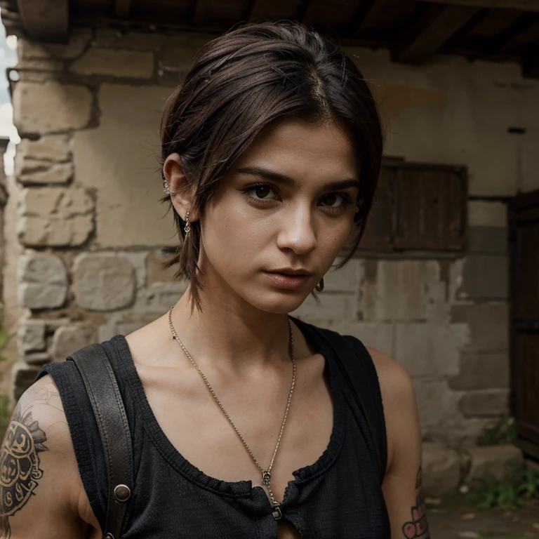 Chico ciber punk epic realism fantasy fuurista
