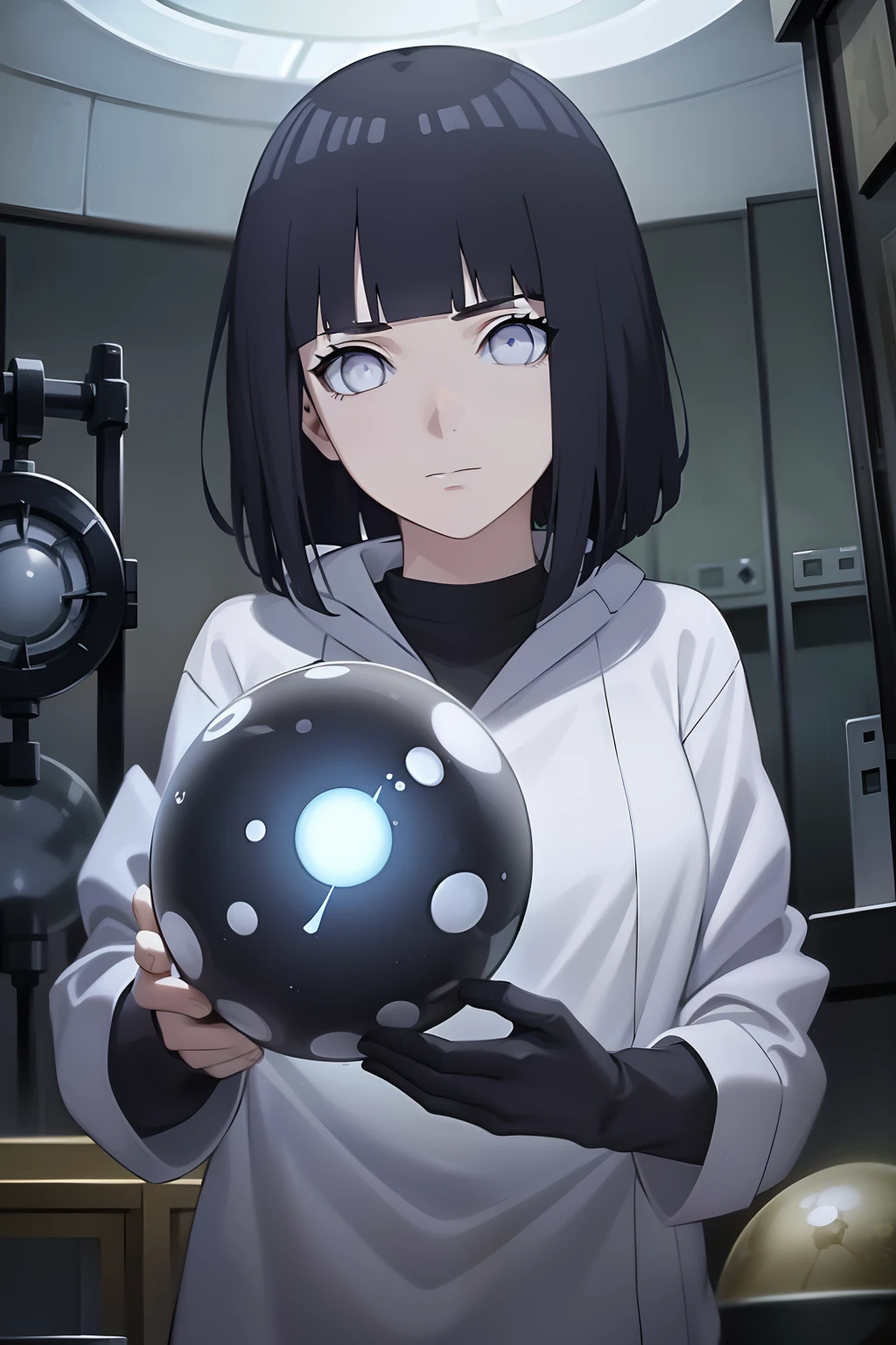 In the heart of a sprawling laboratory, a colossal black sphere hummed with intrigue. The room was bathed in a cool, blue glow, casting long, dancing shadows against the sterile white walls. The sphere, suspended in mid-air, pulsed with an otherworldly energy, its surface as smooth and unyielding as obsidian.
The air crackled with tension as scientists clad in lab coats and safety goggles scurried around, making meticulous notes and adjusting dials on complex machinery. Their eyes were glued to the sphere, their expressions a mix of awe and determination.
Against the backdrop of whirring machines and