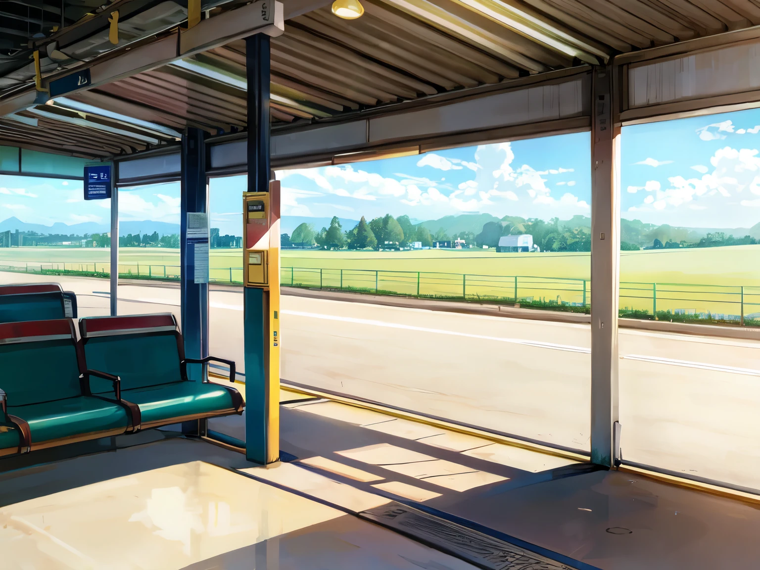 Rural bus terminal, Ample parking