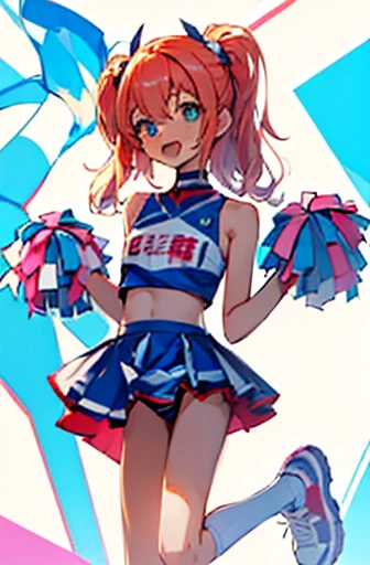 anime girl in cheerleader outfit holding pom poms, cheering, ecchi anime style, at pixiv, , rei hiroe, ecchi, pixiv, high quality fanart, zerochan art, clean anime art, cel shaded anime, commission for high res, sakimi chan, fullbody commission for, official art, cheeryblossom, pixiv style