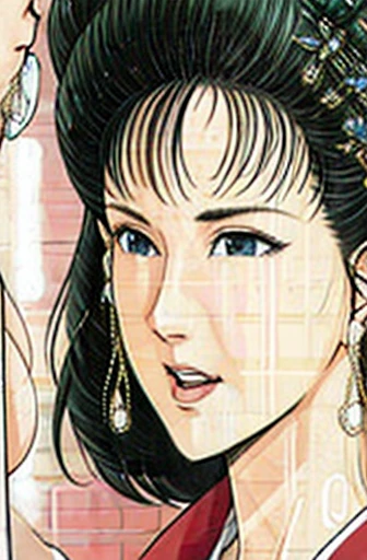 {best quality}, {very aesthetic}, {ultra-detailed}, {best illustration},NSFW,mature female,Perfect Face,Suikoden,Mrs. Lin,{full_nude},{full_body},big breast,big nipple,Pubic hair of the same color as the hair,Eyes downcast,I'm looking at you upwards,skinny, Undressing, sex,Blowjob,Desperately sucking a man&#39;s penis, girl sit on the bed,chinese traditional style bed,