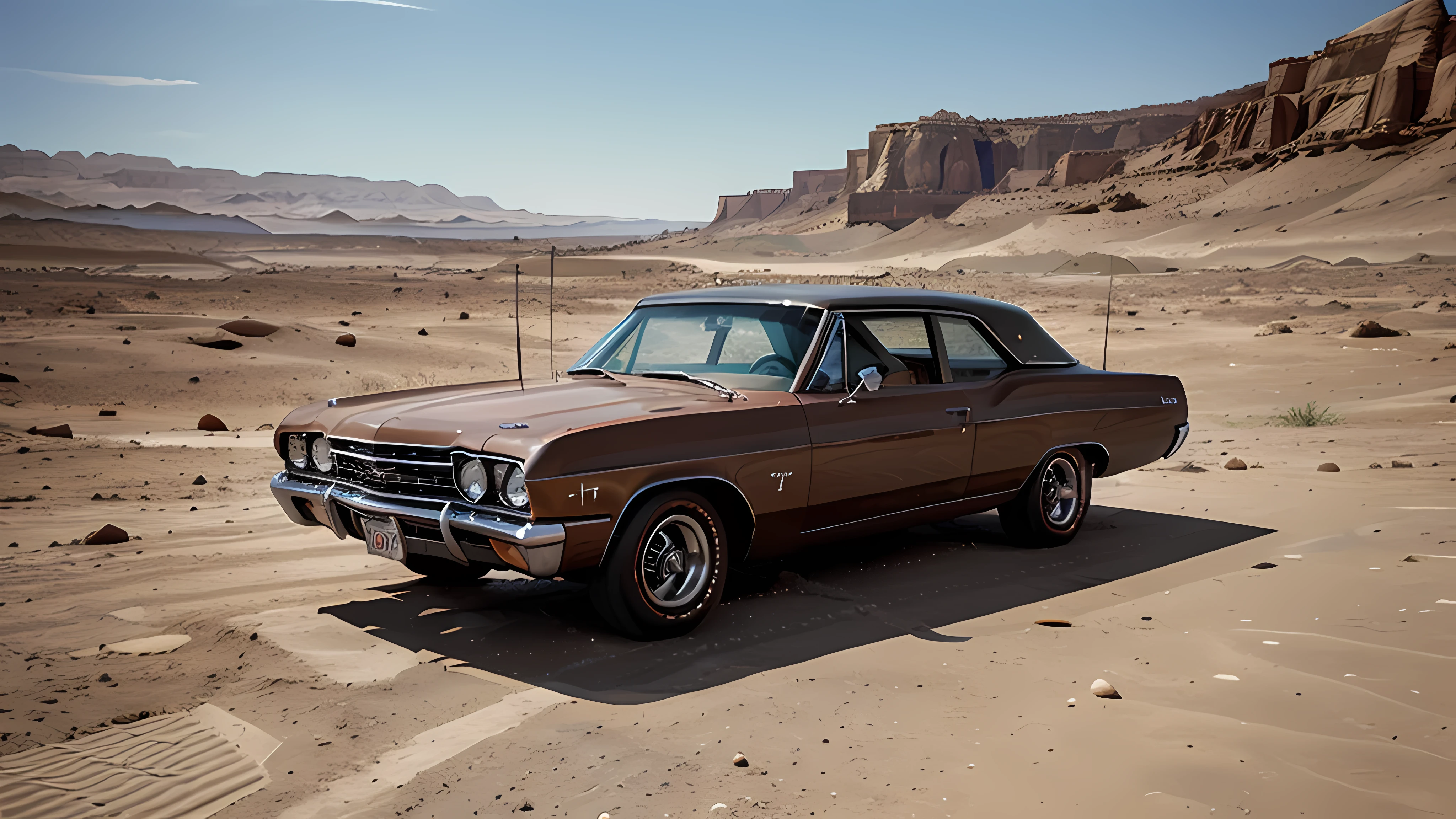 chevrolet impala 1967 original. in the middle of mars