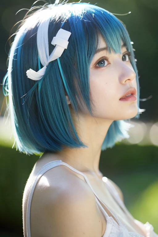 Shortcuts, hair(light blue)
