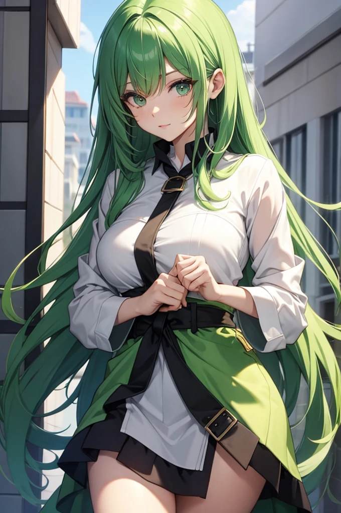 green hair