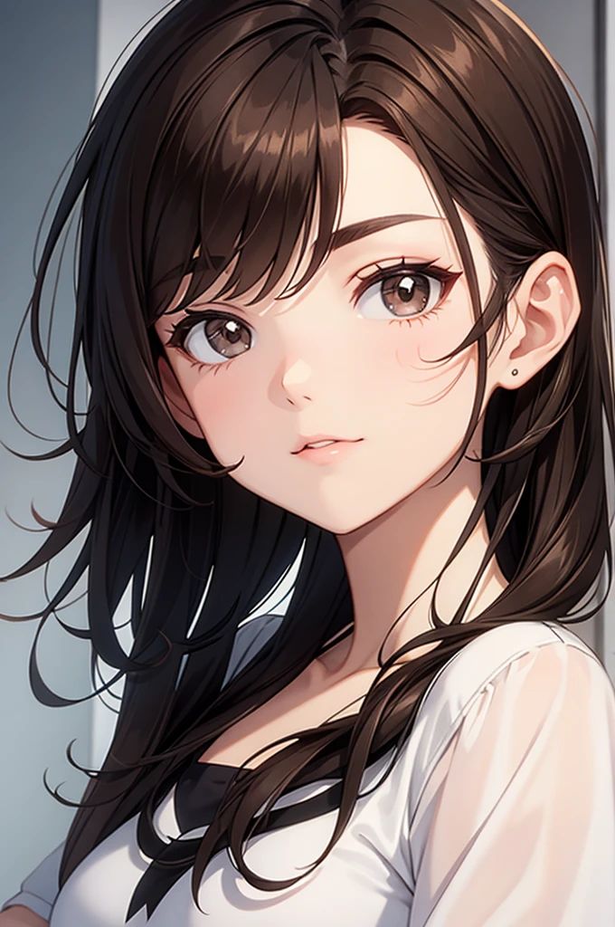 dark brown hair