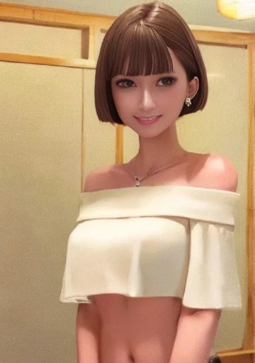 (hightquality、high-detail、high-level image quality、masuter piece), Best Quality, Pretty woman having sex, ssex,masuter piece、Best Quality、Detailed face、masuter piece, Best Quality, very detailed beautiful face and eyes, Brown eyes,A dark-haired、 Short Princess Cut, Solo, Short bob cut,Cheerful smile,Cheerful smile、Very clean tooth alignment、Put your hands on your hips、full、Leg up、crouching down、Very big big、very Bigger breasts:2.0、clean very large areolas,,,,:2.0、Put your ears out、long neck、Smaller face、Big clean eyes、Light in the eyes、Perfect Anatomy、beautiful supermodel、lipgloss、(Really pure white blank background、Really pure white blank background)、Keep an eye on your audience、perfect leg、Perfect fingers、perfect hand、Perfect body、High quality perfect body、(wearing nothing、Upper body naked、I don't wear anything on my lower body)、Very bold open crotch、fetal position、cross one's legs、adult appeal、adult lady、fold your arms behind head、Focus on everything、long vertical clean navel,、(posterior view:1.4、Zoom up to face only:1.3)
