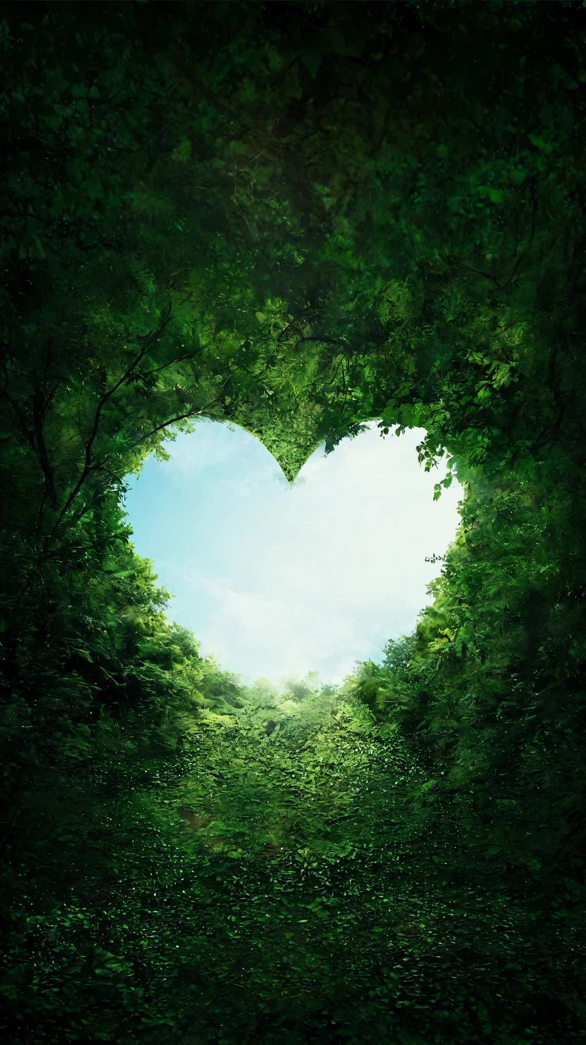 View of a heart-shaped hole in the middle of the forest, Nature Wallpapers, nice environment, Beautiful background, Love is the beginning of everything, HD Wallpapers, Natural background, Beautiful background, Beautiful nature, All the beauty of nature, Nature photos, really Beautiful nature, Very beautiful photos, Natural Environment, Astonishing, environmental, forest portal, Forest background, outdoor photos