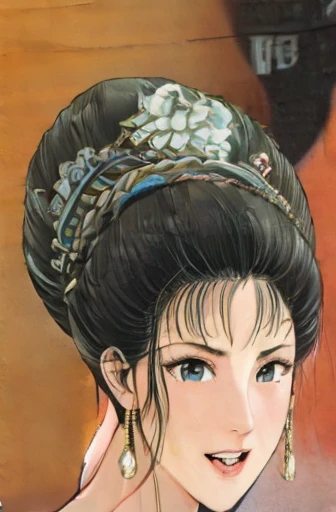 {best quality}, {very aesthetic}, {ultra-detailed}, {best illustration},NSFW,mature female,{full_nude},{full_body},big breast,big nipple,Pubic hair of the same color as the hair,red cheek, crying, open mouth,close eye,skinny, Undressing, sex, girl lying on the bed,chinese traditional style bed,