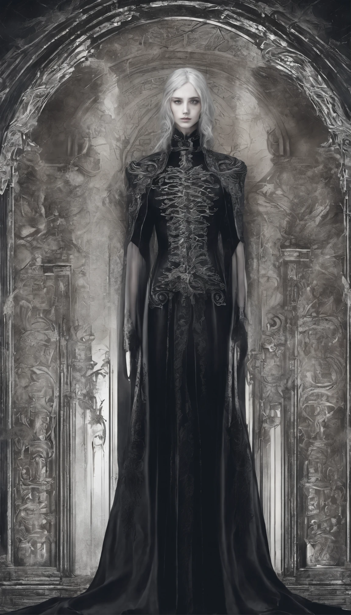fine art, masterpiece, ultra detailed, hd, award winning painting of a shadow of the foe reaper at the gates of hell , <lora:rfcreaturaev3:1>, dark theme, intricate details, OverallDetail