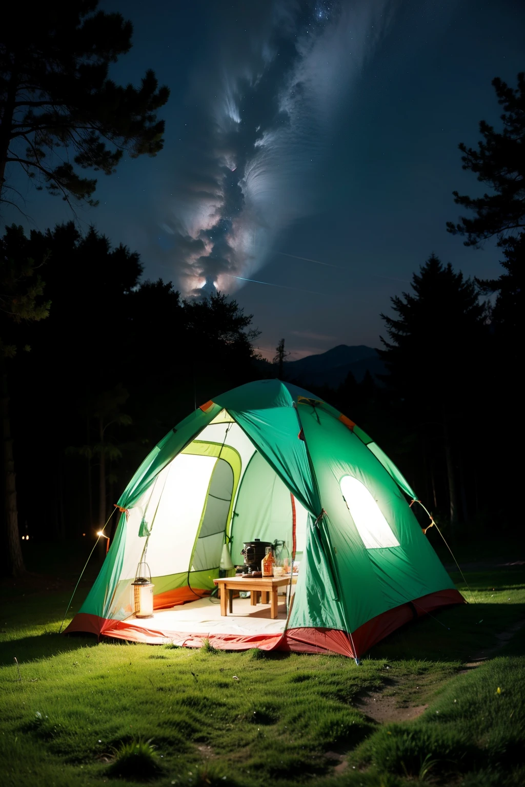 Outdoor camping light design,draft,Line Art