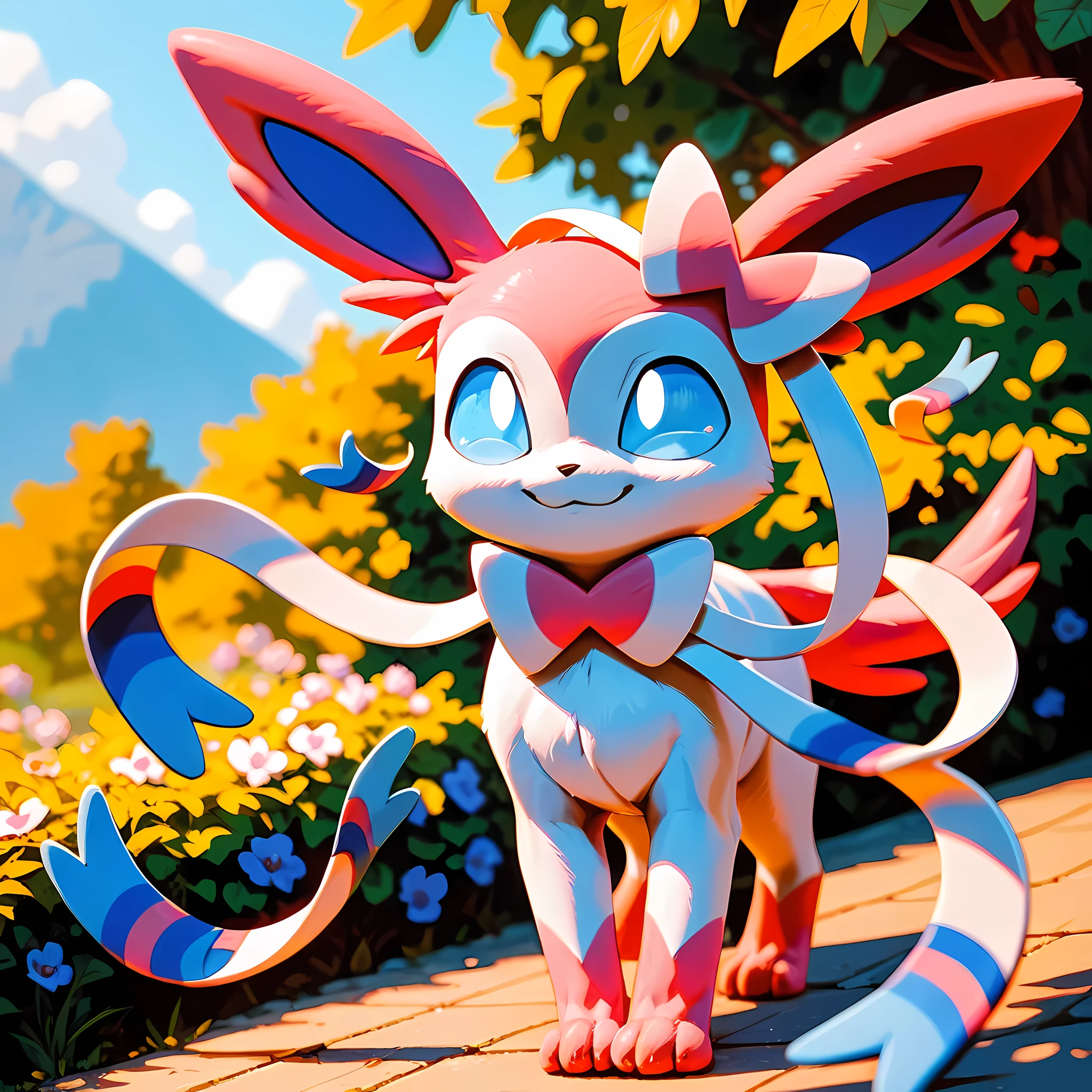 score_9, score_8_up, score_7_up, sylveon pokemon, cute, smile