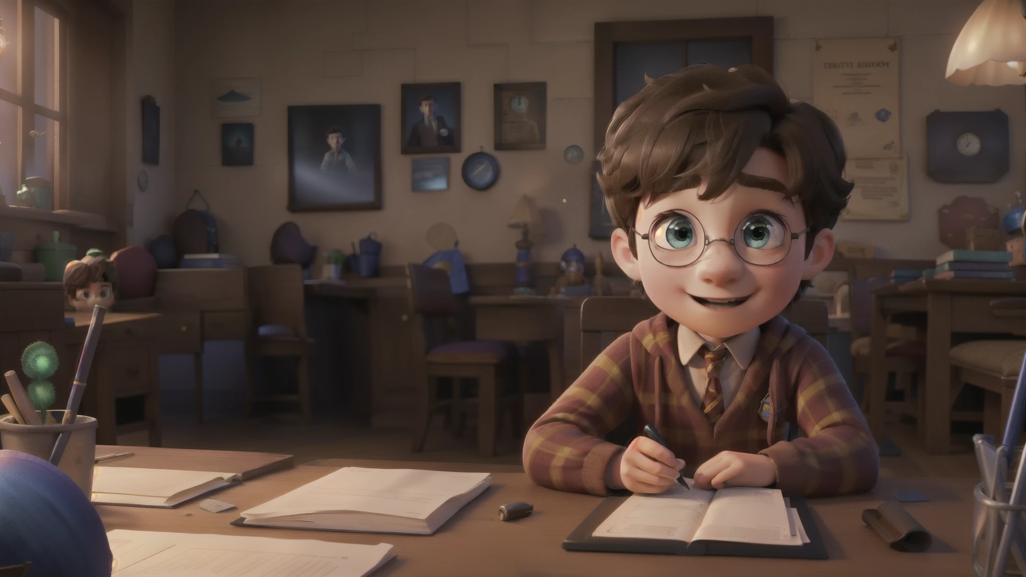 (best quality), high quality, very high resolution, (ultra detailed), 8k, 1boy, harry potter,charachter, beautiful, digital art, detailed, character,cinematic sho ,cinematic lights, harry potter, high textures, high resolution, dreamlikeart, 8k, highly detailed, Pixar