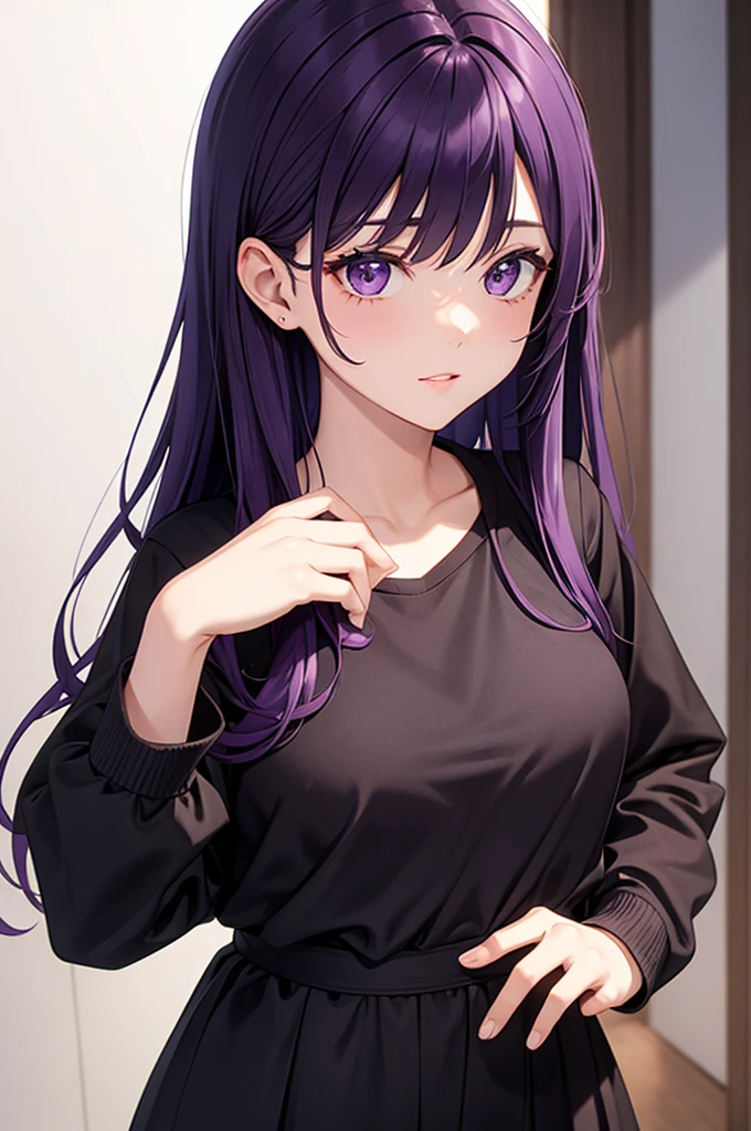 dark purple hair
