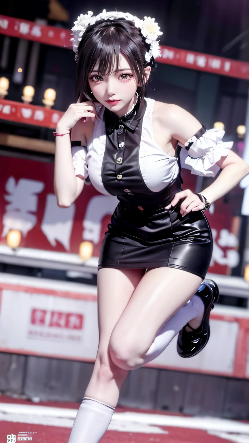 (Very delicate and beautiful:1.2)super model,Perfectly shaped,girl's,,Knee socks,Beautiful feet,Gentle expression,A sweet expression,Innocent face,mini skirt,Brass knuckles,Big Breasts,Beautiful breasts,voluptuous,【bike shorts】,,【mutiple girls】,masterpiece, highest quality, High resolution, 8K,, big breasts, , Vivid details, Super Detail, Realistic skin textures, Surface Details, Beautiful eyes in every detail, Medium Full Shot, ,smile,Look at your audience,Arena background,Idol Group,Group of girls,【boxing】