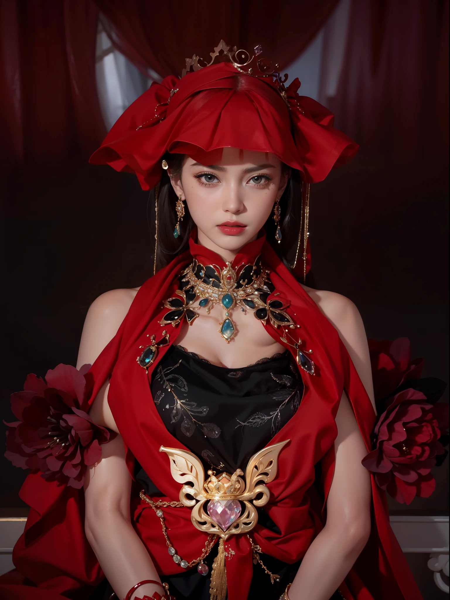 Royal sisters,Exquisite eyes,Snow Queen,Put the crown on your head,Detailed facial expressions body,tall and big,Gorgeous,Leg length,4K,HD,Sensual,Translucent lace,白皙The whole picture,Pretty Face,Little cherry mouth,Beautiful and delicious(3D Royal sisters),The whole picture,Glossy Gel Coat,Queen in luxurious dress,Crystal Gem Crown,Necklace jewelry,Black tattoo(whole body),The tattoo is very three-dimensional,Gorgeous and intricate tattoo designs,tattoo queen,8k超HD,Ultra-clear portrait,bride