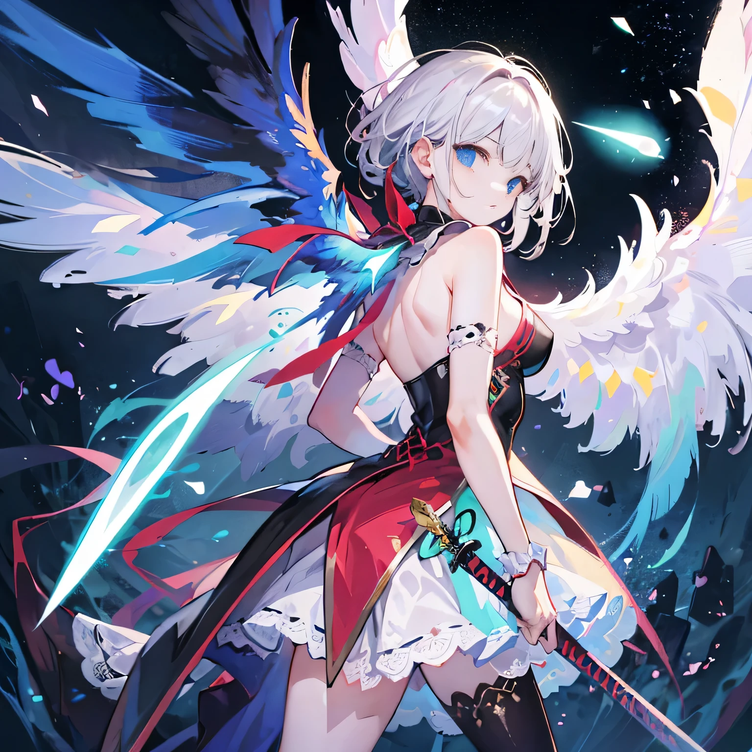 With wings and a sword、Anime girl standing in front of a fire, 4K Manga Wallpapers, Angel Knight Girl, anime art wallpaper 4k, anime art wallpaper 4k, anime art wallpaper 8k, 4k anime wallpaper, Anime Style 4k, anime wallpaper 4k, anime wallpaper 4k, Amazing anime 8k, Spectacular artwork of anime, Anime fantasy artwork