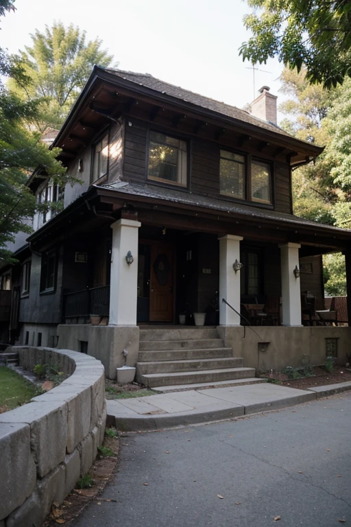 Luxury house with black paint