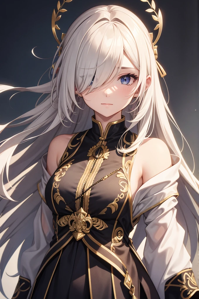 hair over one eye