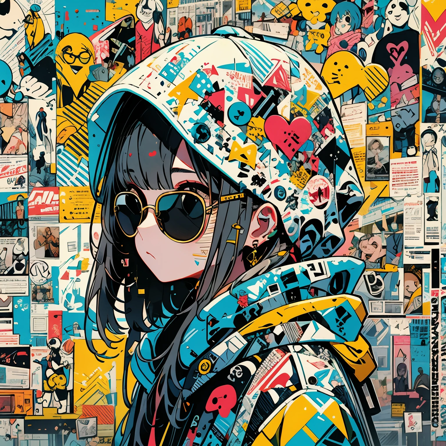 Masterpiece、Cool、sunglasses、girl