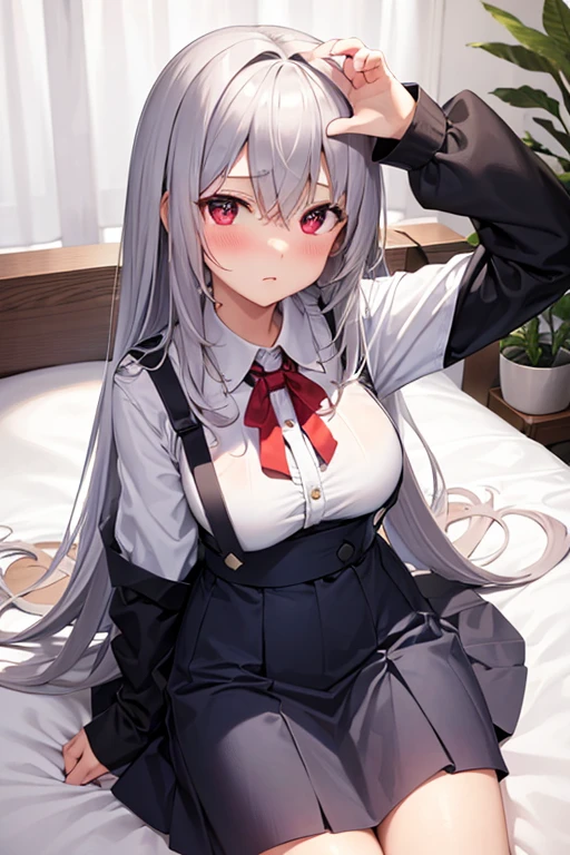 master piece,best quality,8k,nsfw
BREAK 1girl,(ultra detailed white skin:1.8),(shiny skin:1.2),(ultra detailed silver hair:1.3),(ultra detailed red eyes:1.3),
BREAK (albino:1.15),(bishojo),(cute),
BREAK (straight hair:1.2),(long hair),hair between eyes,french braid,(small breast:1.6),(blush:1.2),(ahegao:1,4),(orgasm:1.2),steam,(half closed eyes),
BREAK (white cardigan:1.6),(black bowtie:1.3),(black check skirt:1.4),(black thighhighs:1.3),
BREAK nipples,(pussy),(uterus:1.2),(bare small breast:1.3),(bare pussy:1.3),(open clothes:1.5),skirt lift,
BREAK (pov:1.2),(lying:1.3),(lying on desk:1.3),spread legs,(spread pussy:1.2),(wet body:1.3),(wet hair:1.4),cowboy shot,
BREAK (1boy,penis),(vaginal sex:1.4),(cum in pussy:1.3),
BREAK (gazebo:1.4),(rain:1.4),(wet day:1.2),