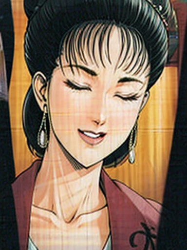 NSFW,Perfect Face,Suikoden,Mrs. Lin,Large areola、Full nudity、Full Body、Thick pubic hair、Cloudy semen overflows from the female genitals、Pubic hair of the same color as the hair、Messy Hair、With eyes closed and panting、Undressing