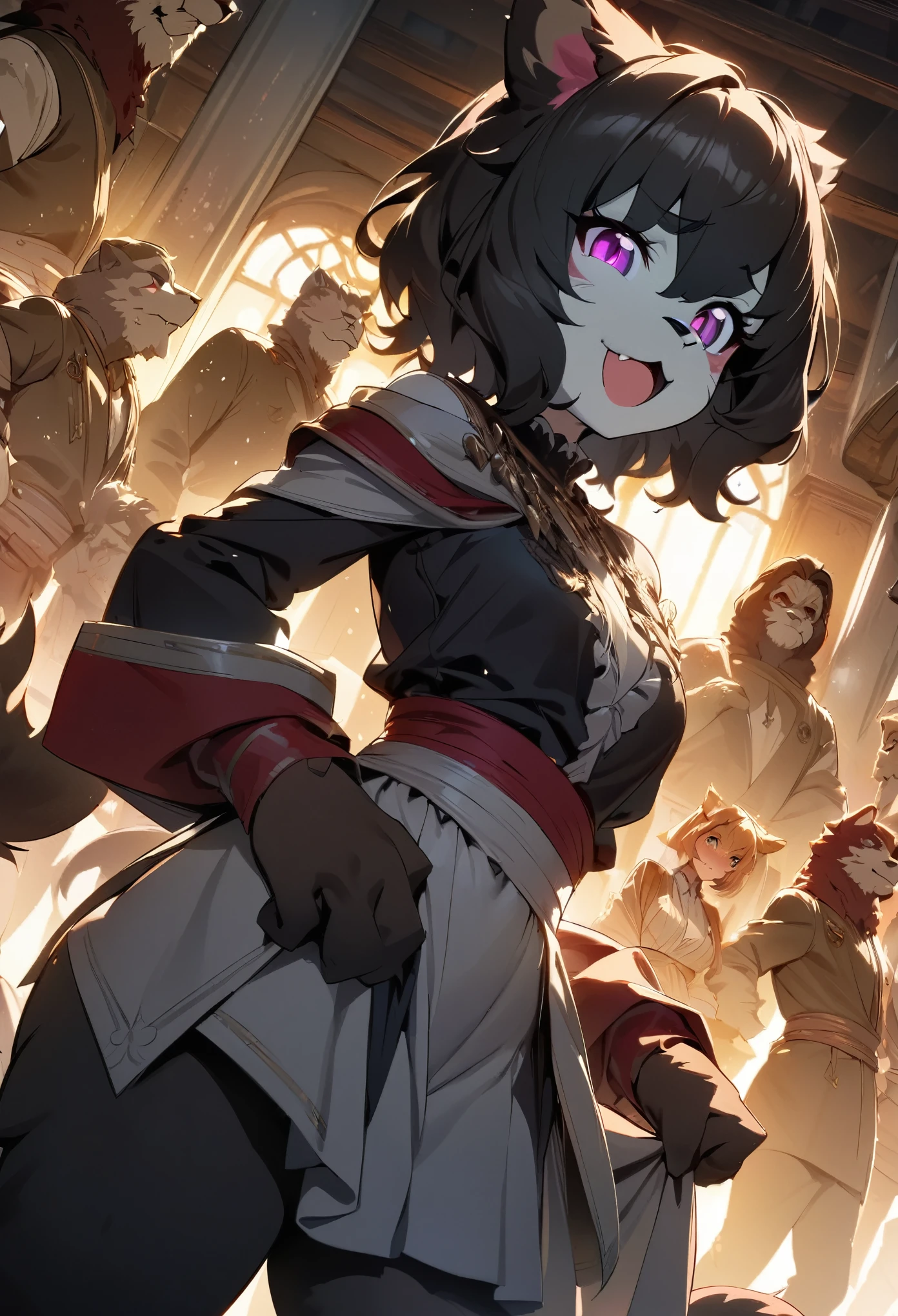 top quality, best quality, High-quality illustrations, masterpiece, detailed background, Judas Iscariot, 6+boys, 6+girls, absurdres(highly detailed beautiful face and eyes)perfect anatomy, expression, good lighting, cinematic shadow(kemono, furry anthro)assorted poses, dynamic angle,
