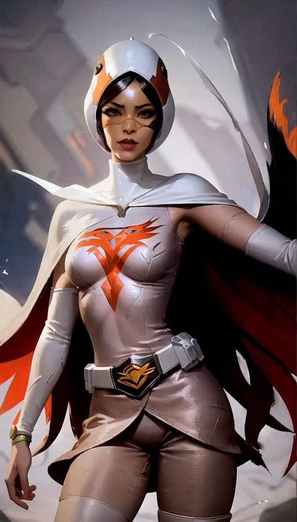 Close-up of a woman wearing a cape, echo From Overwatch, rossdraws numbers, Artgerm Julie Bell Beeple, Extremely detailed artger, Artgerm and Nguyen Chia, author:Ruan Jia and Stanley Atjem, From Overwatch, artgerm and wlop, wlop and artgerm