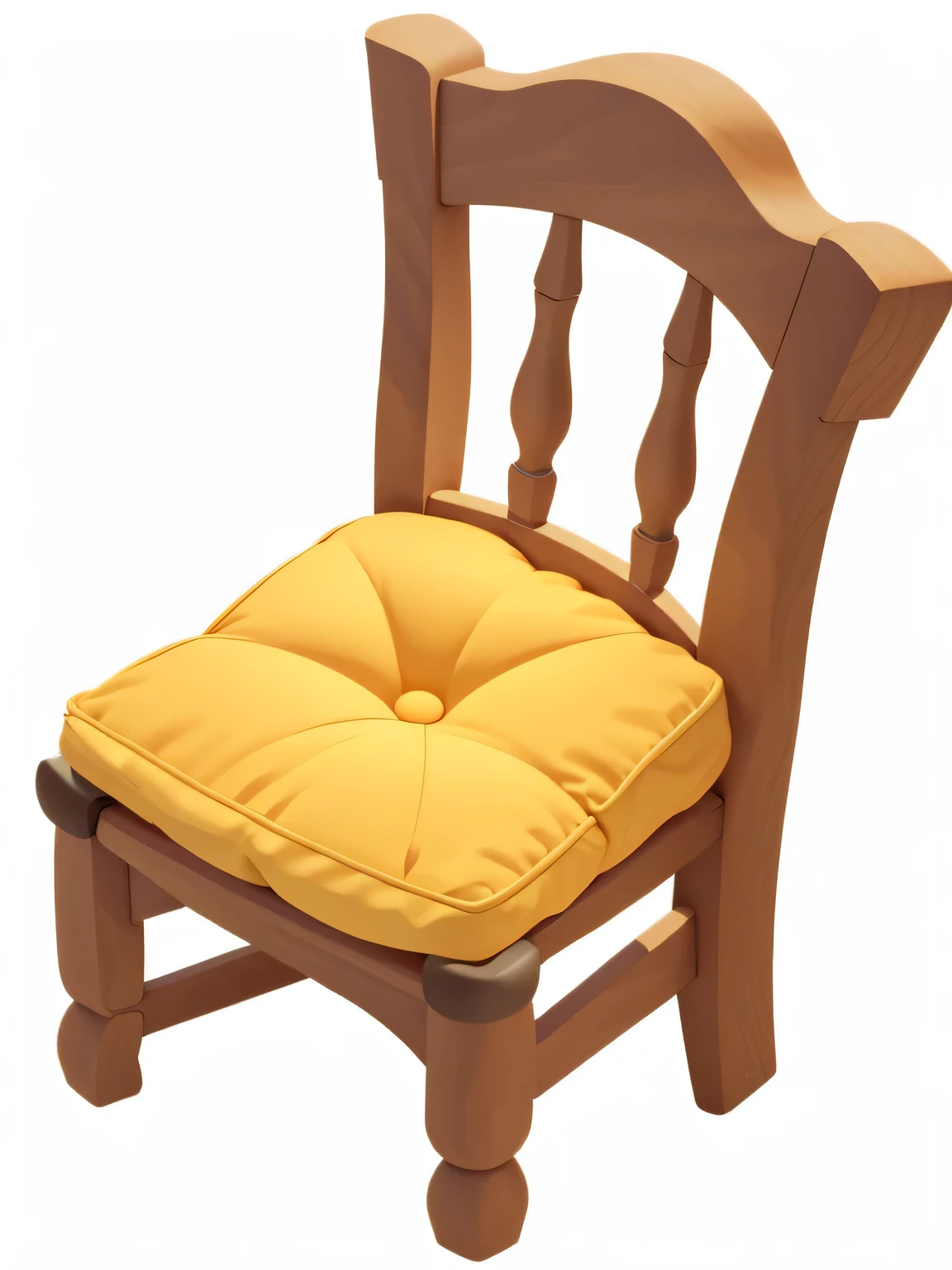 A chair，cushions，European and American cartoon style，Top Light，Pixar style