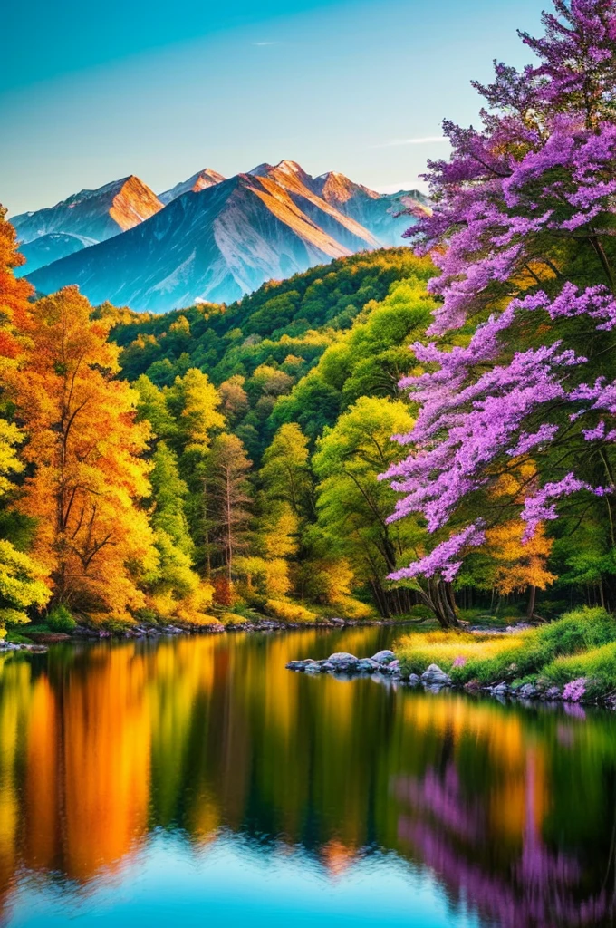 A breathtaking nature scene, illuminated by the gentle touch of soft light, evoking a sense of tranquility and serenity. The vibrant colors and intricate details captured in this photo create a realistic portrayal of the natural world, instilling a deep belief in the beauty and harmony of our planet.