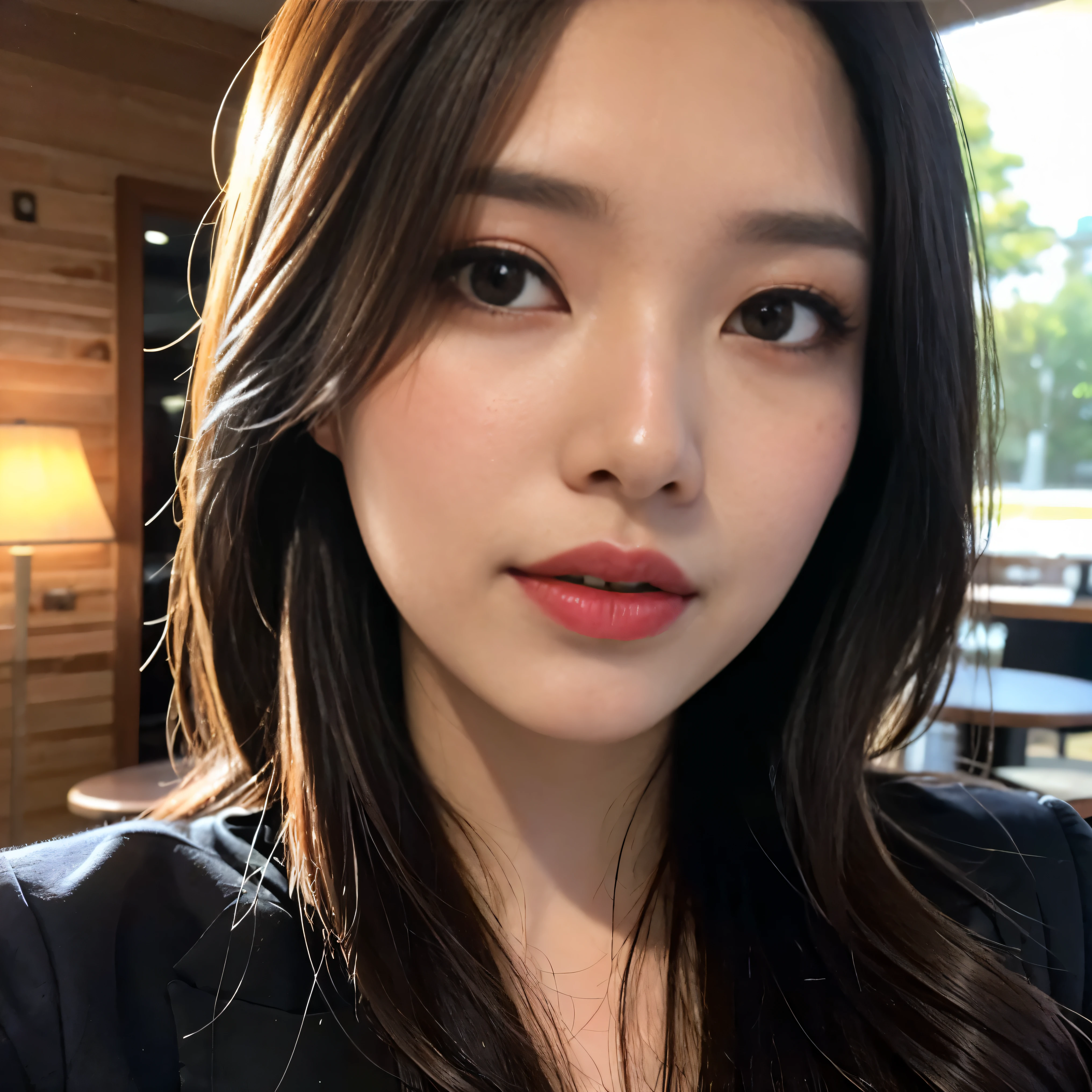 a girl working at a hamburger shop,beautiful detailed eyes,beautiful detailed lips,extremely detailed eyes and face,long eyelashes,best quality,4k,8k,highres,masterpiece:1.2,ultra-detailed,realistic:1.37,HDR,UHD,studio lighting,ultra-fine painting,sharp focus,physically-based rendering,extreme detail description,professional,vivid colors,bokeh,portraits,landscape,horror,anime,sci-fi,photography,concept artists,vibrant colors,warm tones,soft lighting