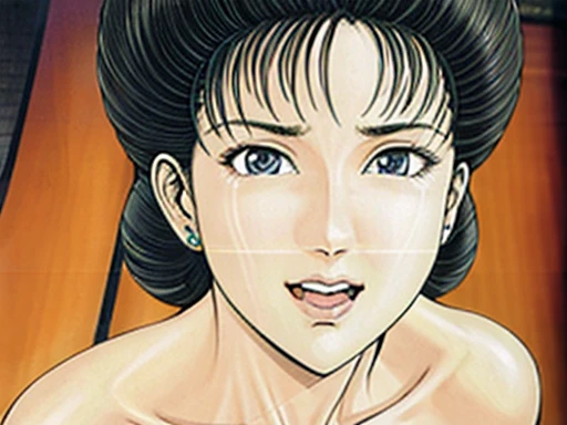 {best quality}, {very aesthetic}, {ultra-detailed}, {best illustration},NSFW,mature female,Perfect Face,Suikoden,Mrs. Lin,{full_nude},{full_body},big breast,big nipple,Pubic hair of the same color as the hair,Eyes downcast,skinny, Undressing, sex, girl lying on the bed,chinese traditional style bed,