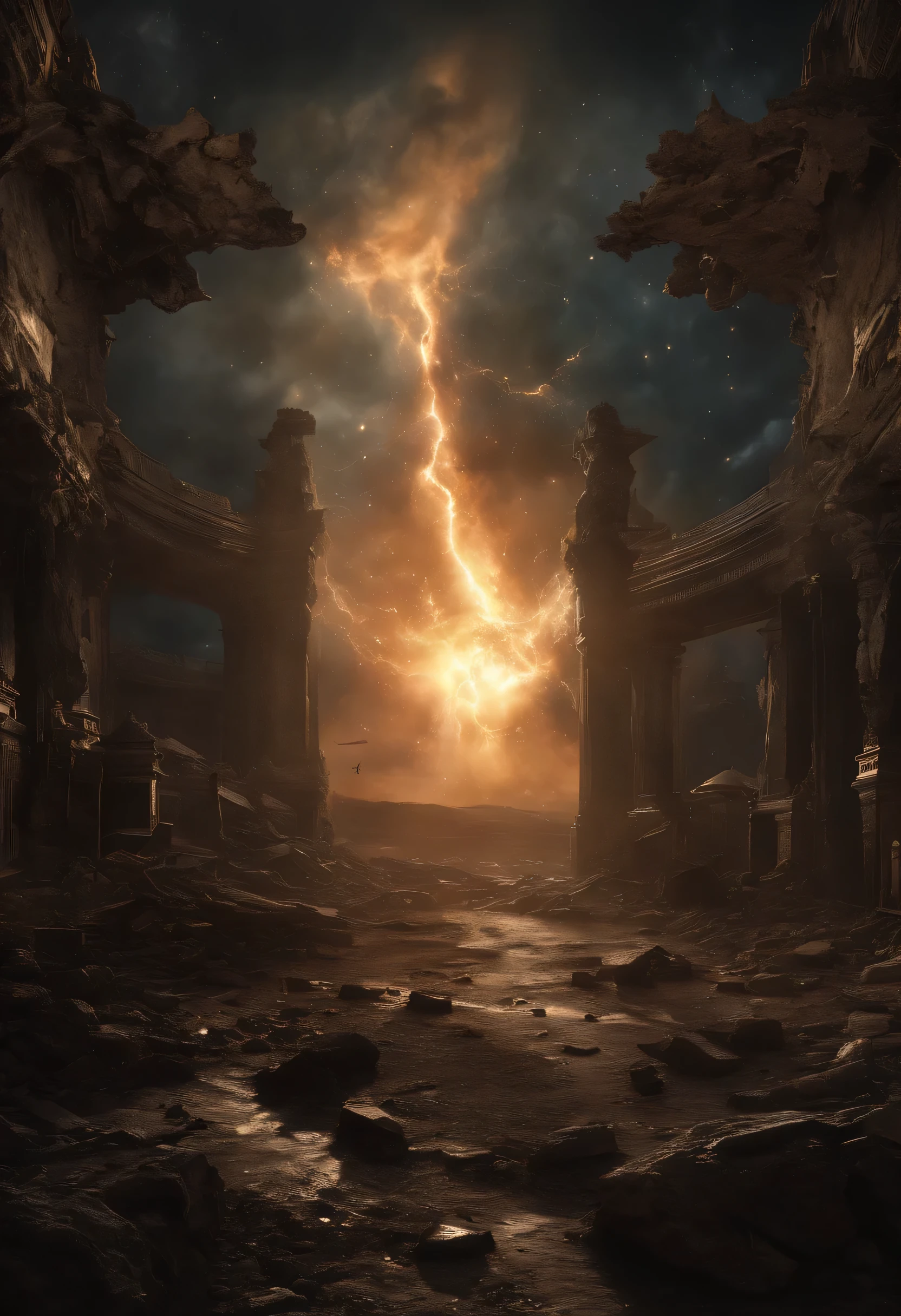 (Best quality,4K,8K,High accuracy,Masterpiece:1.2),Very detailed,(real,photoreal,photo-real:1.37),Global collapse of reality,End times,Cosmic catastrophe,Destructive chaos,The horrific scene,Shattered dimensions,Dramatic breakup,Dark and ominous atmosphere,Dilapidated structures,Cracks in the fabric of existence,Horizons disappear,Faded colors,Intense, overwhelming energy,Rotating vortexes of matter and energy,Unruly racist forces at play,Distorted and twisted shapes,Evolving and changing shapes,Other worldly phenomena,Pulsing and flickering lights,Gorgeous, vibrant explosions,Cosmic storms and celestial fireworks,Flickering and fading fragments of reality,Fading into the void,An endless void of nothingness,An unstoppable force of destruction,An overwhelming feeling of despair and loss of hope,An unprecedented disaster,Unimaginable power was unleashed,Fear and dread combined,Pandemonium and Pandora's Box,An ominous presence looms on the horizon,Destruction on an unimaginable scale,Disintegration of existence,Complete annihilation,The world teeters on the brink of oblivion,Ultimate cosmic entropy,The ominous and terrifying silence,Unexpected consequences,An unknown and terrifying future,Uncertain fate,The last moments of existence,Darkness consumes everyone,The eternal void beyond.