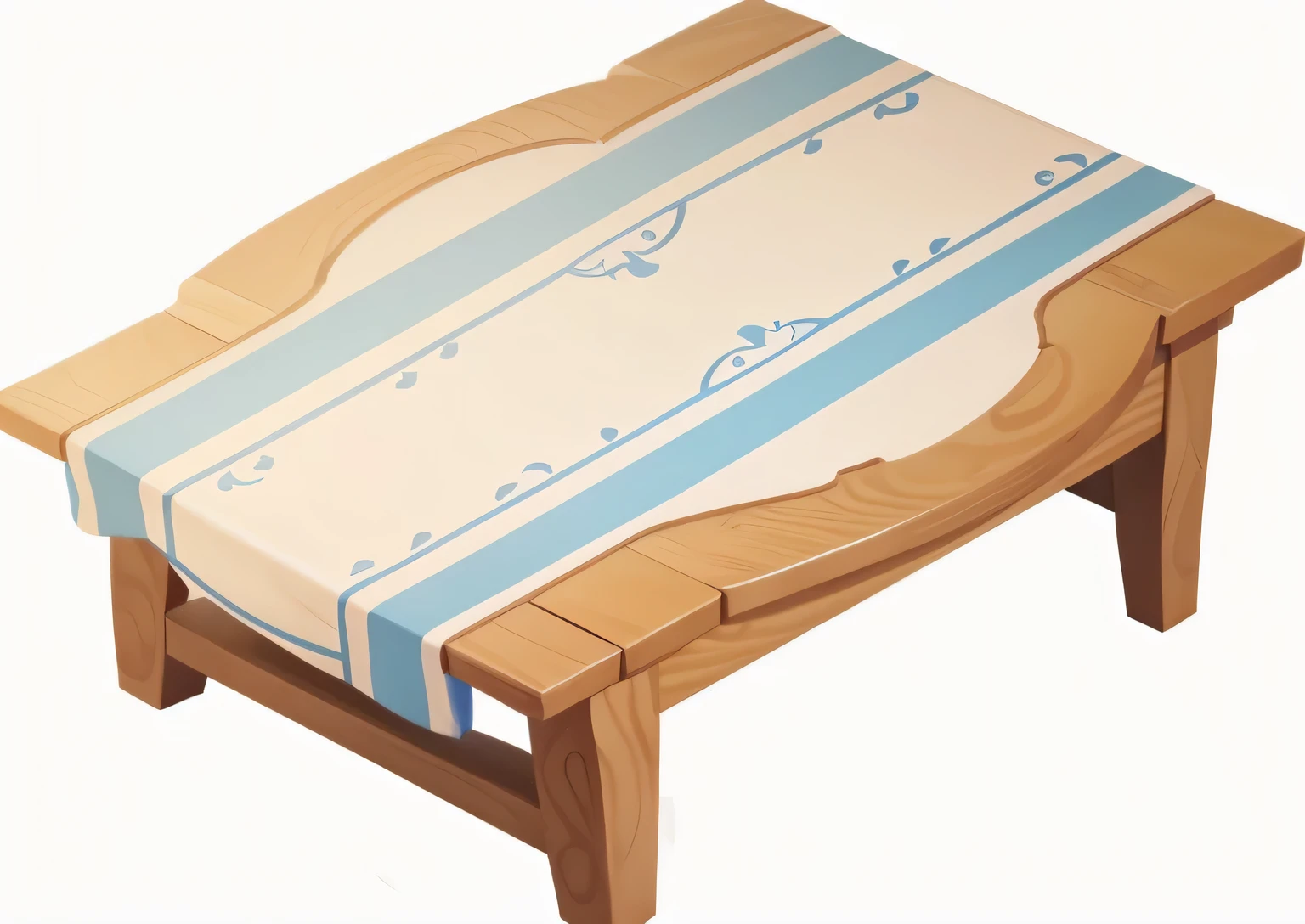 A French dining table,European and American cartoon style,Pixar style
