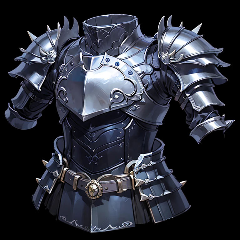 Armor with helmet close-up, Breastplate, Spiked metal armor, thick armor, Detailed armor, Dark Souls Armor Concept, heavy Breastplate armor, medium armor, polished steel armor, Scrap metal armor with spikes, Demon armor, Infinity Blade Armor, Heavy Plate Armor, Silver complex armor, heavy fantasy armor, Detailed fantasy armor, Black Plate Armor