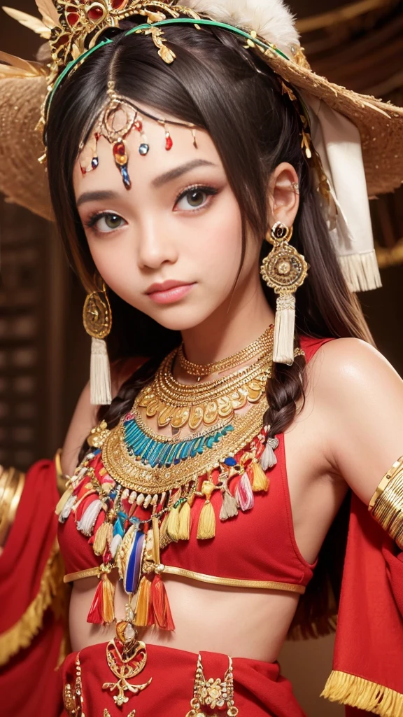 BZCCostume, (Colorfull:1.2), deep shadow, (Brazil Carnival Parade Background:1.3), ((photogenic, rule of thirds)), RAW photo of (Brazilian woman:1.2), full body photo, silver ombre hair, (detailed high face:1.3), (highly detailed skin:1.2), detailed skin, skin imperfections, honey skin, highly detailed woman, bright skin tone, chocolate skin tone, (full eyes, full face:1.1),(bright eyes:1.2), extremely detailed eyes and face, piercing crimson red eyes, fringes, ruffles, wearing an extremely detailed BZCCostume in rich color texture, with a headdress of flowers, short brown curvilinear hair colors, (average chest size: 1.4), in UE5 configuration and 4x rendering with this photorealistic and dynamic (Large Shot). Captured in stunning 4K and 8K resolution, utilizing advanced camera equipment including Kodak Funsaver disposable camera, sharp focus, grain of film, Fujifilm XT3, dynamic lighting, shadows, (photo taken in the morning sun, backlit: 1.2)