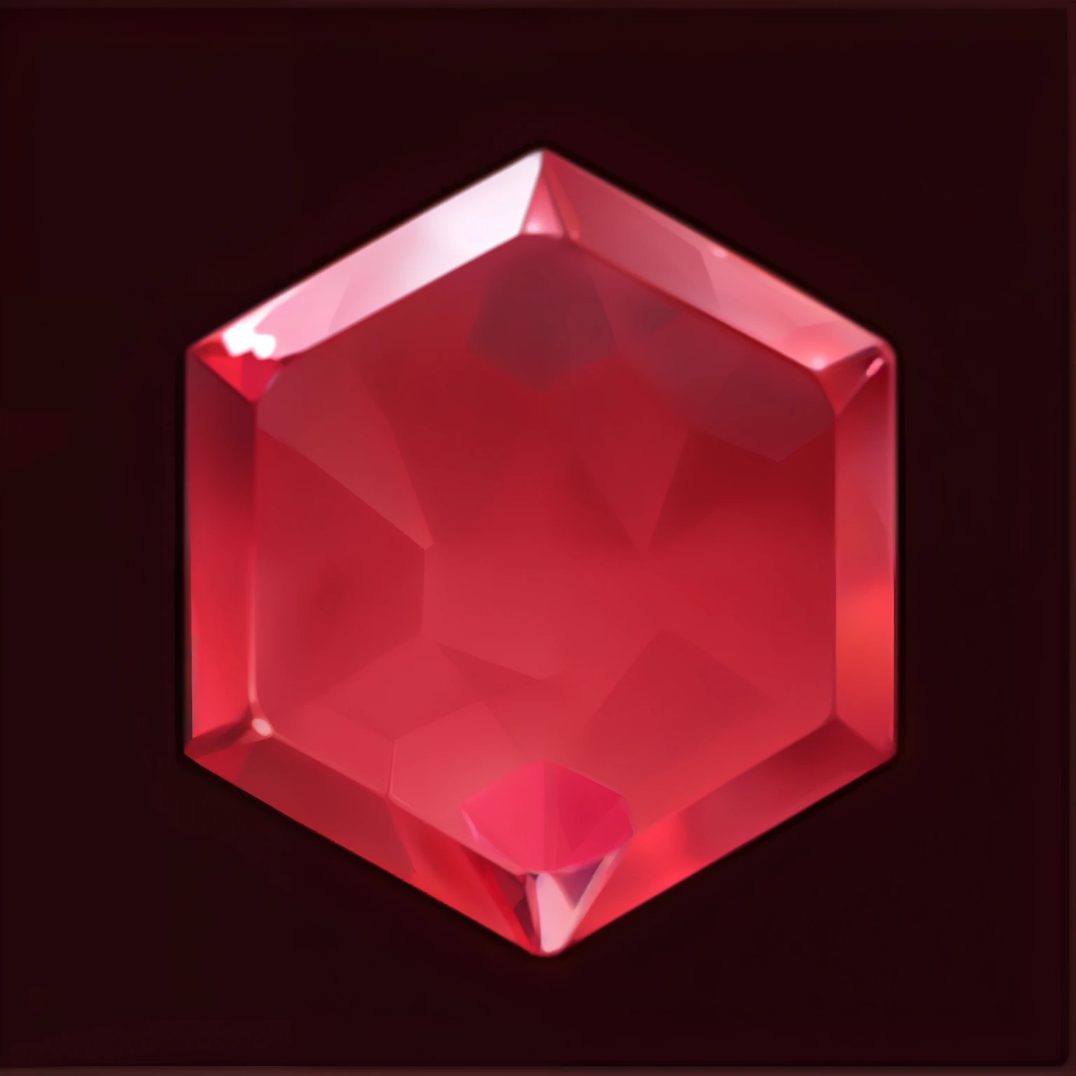Game Icon,Red crystal,Hexagonal crystal