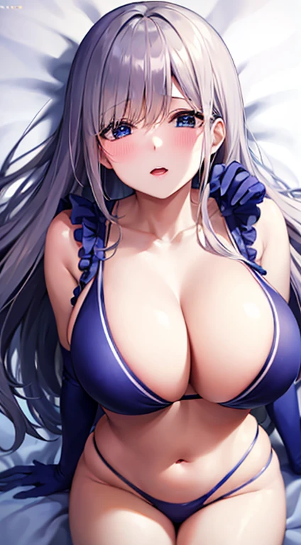 Laquadia, Blue Lips,Big Breasts,jewelry,Bukkake,Gray Hair、Nipples、Sexy Face、High resolution、high quality、Creampie、Squirting、Provocative Swimsuit、Long gloves、Blue swimsuit、青いLong gloves、超High resolution, (Film Grain: 1.4)、とてもBig Breasts、I&#39;pushed onto the bed、Troubled face、Sexy pose、Nipples