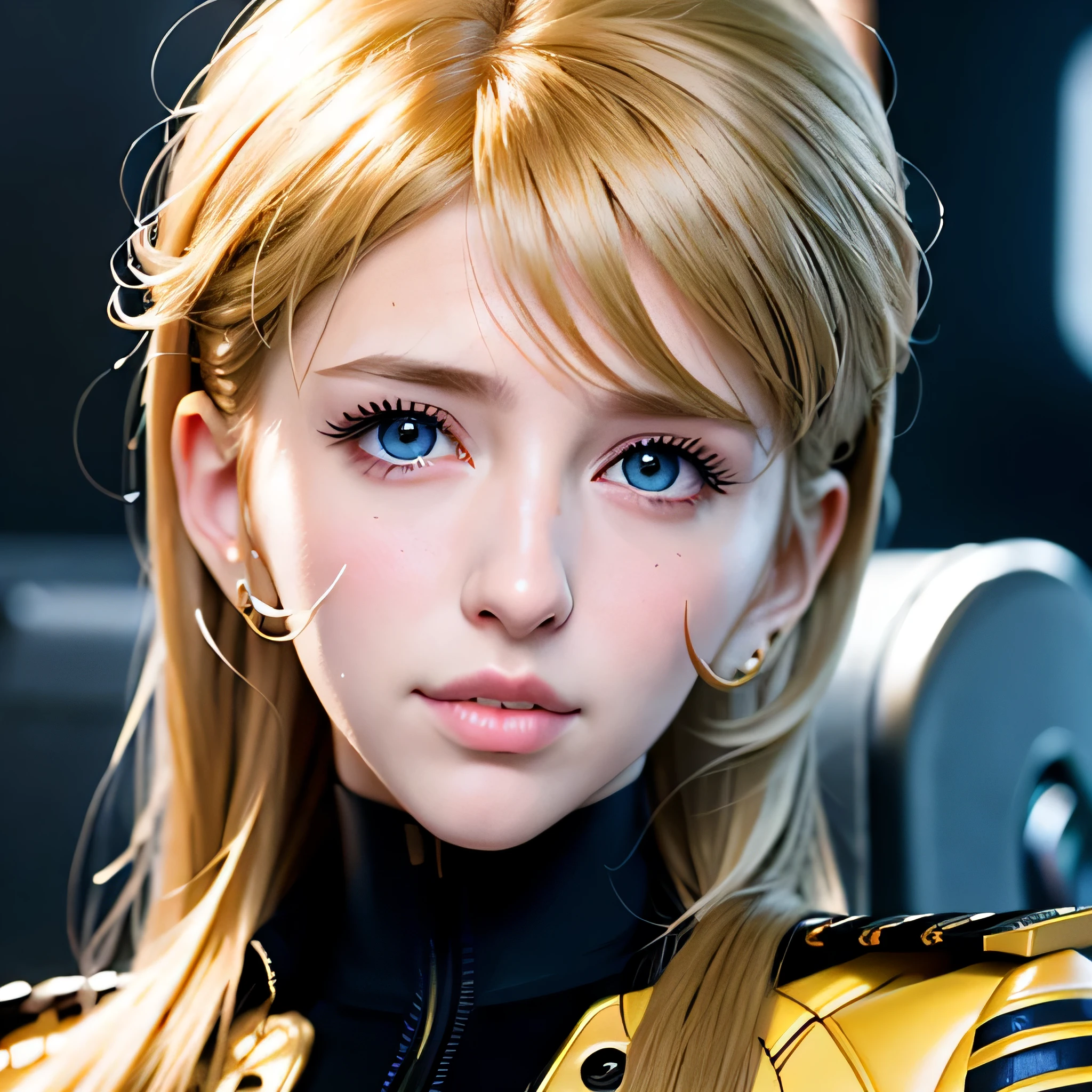 masterpiece, 最high quality, 超High resolution, (Realistic:1.4), Detailed beautiful face,, So cute, Close-up portrait, Soft skin and perfect face、Perfect Face, Gorgeous long ponytail brown hair, 8k resolution,Ultra-realistic,Super detailed,high quality, (huge teardrop chest, Huge cleavage:1.2), A broad perspective、8K,最high quality, Tabletop, Very detailed, 超A high resolution, Realistic, Raw photo, Absurd, Absolute Resolution, 1 girl, alone,Young beautiful Japanese woman, Super cute face, Luxurious appearance, big breasts , smile、 Double eyelids on both eyes, Natural Makeup, Long eyelashes, Shiny and smooth light brown long bob hair, Asymmetrical bangs, Glowing Skin, Center image, High resolution, High Detail, Detailed hairstyle, Detailed face, Great cinema lighting, Super realistic, Perfect limbs, Perfect Anatomy、very big o cup breasts、Shapely breasts 、silky Glowing Skin、sexy,very beautiful nice face、Cute gorgeous face、gorgeous blonde silky hair、pale blue eyes、Bangs swaying in front of the face、A beautiful and cute 18 year old girl、Big and ample breasts、she spreads her legs wide and flaunts、very big breasts、Plump、super glamor、Are fat、universe station、Milky Way、universe、Yellow space suit、topless、Yellow high leg pilot suit,Universe ship and Jupiter in the background