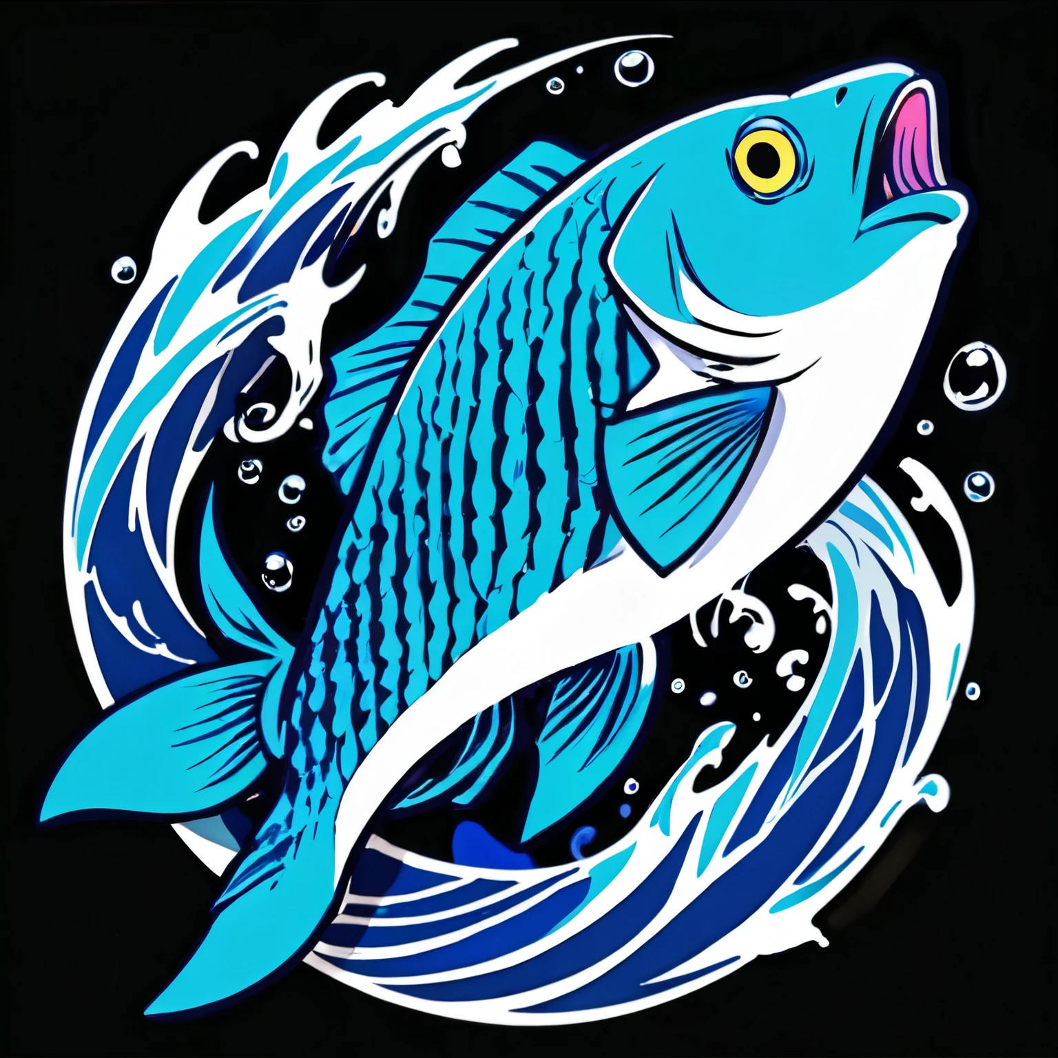 Fish logo、cool