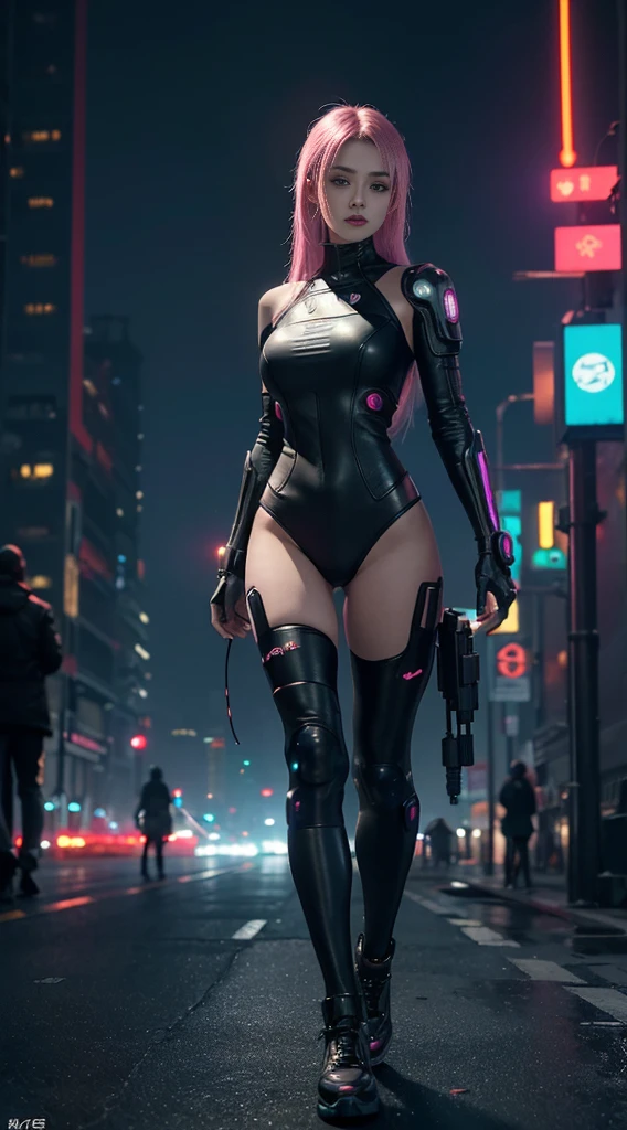 Best image quality, masterpiece, Ultra-high resolution, (Honesty:1.4), photo, Movie, ((Cyberpunk characters)), Fairy Tale Gothic, Mira Kunis. Web clothing, Futurism, ((屡获殊荣的超逼真photo)),(Super detailed),(Intricate details),(high resolution CGI artwork 8k),A girl,Cyberpunk City。Futurism style,Available in various colors and LED lights。The cityscape should be very detailed,Depth of Field。Creating Depth with Atmospheric Lighting,Wide-angle lens。Use atmospheric and volumetric lighting to enhance cityscape details。illuminated by neon lights, Pastel textured colored background, rich and colorful, Energetic