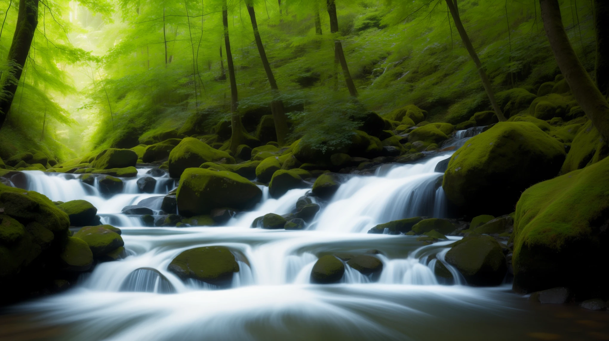 (best quality,highres:1.2),vivid colors,waterfall in motion, flowing river, scenic landscape, long exposure, misty atmosphere, lush greenery, serenity, natural beauty, dynamic motion, peaceful waters, majestic waterfall, blurred motion effect, tranquil environment, picturesque scene, soothing sounds of flowing water, refreshing ambiance