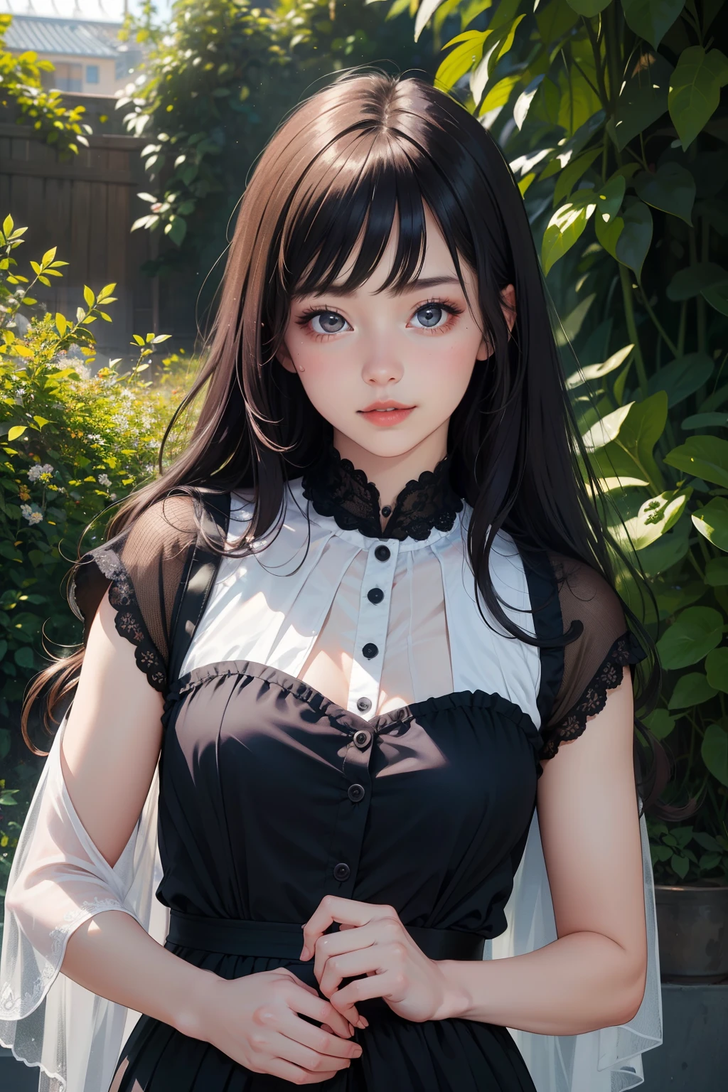cute、kawaii、Lolita、brightly colored clothes、clear、party、tea time、Stylish、Long legs、whole body、Full Body、model、Brunette girl, Big smile, Super beautiful shining eyes、 (8K, Live Shooting, Best image quality, masterpiece: 1.4), Ultra-fine mesh, (reality, Realistic: 1.48), masterpiece、highest quality、Very detailed、8K、Detailed light、Fine shadows、born、(Fine skin)、(reality: 1.2)、Long Hair