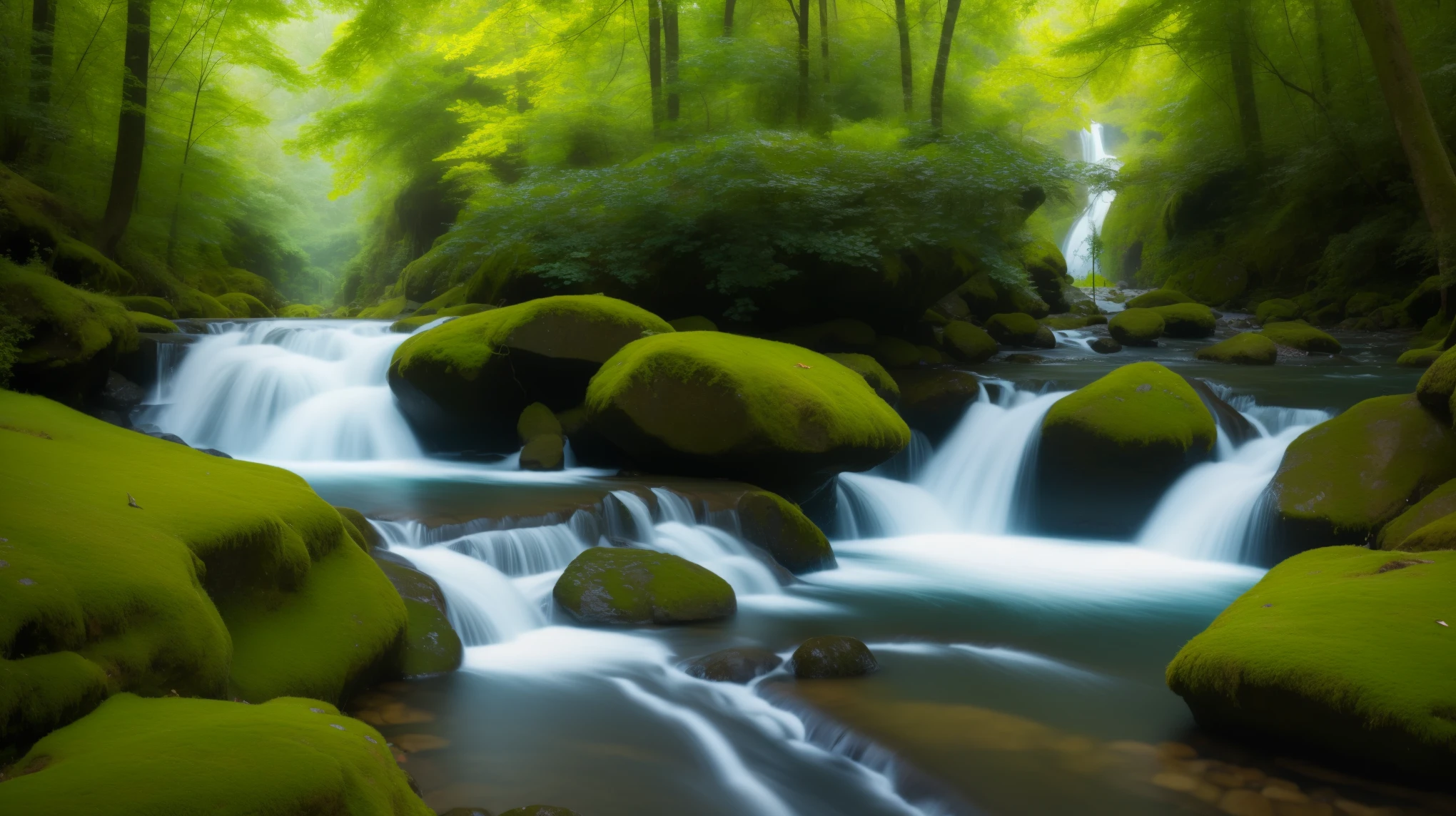 (best quality,highres:1.2),vivid colors,waterfall in motion, flowing river, scenic landscape, long exposure, misty atmosphere, lush greenery, serenity, natural beauty, dynamic motion, peaceful waters, majestic waterfall, blurred motion effect, tranquil environment, picturesque scene, soothing sounds of flowing water, refreshing ambiance